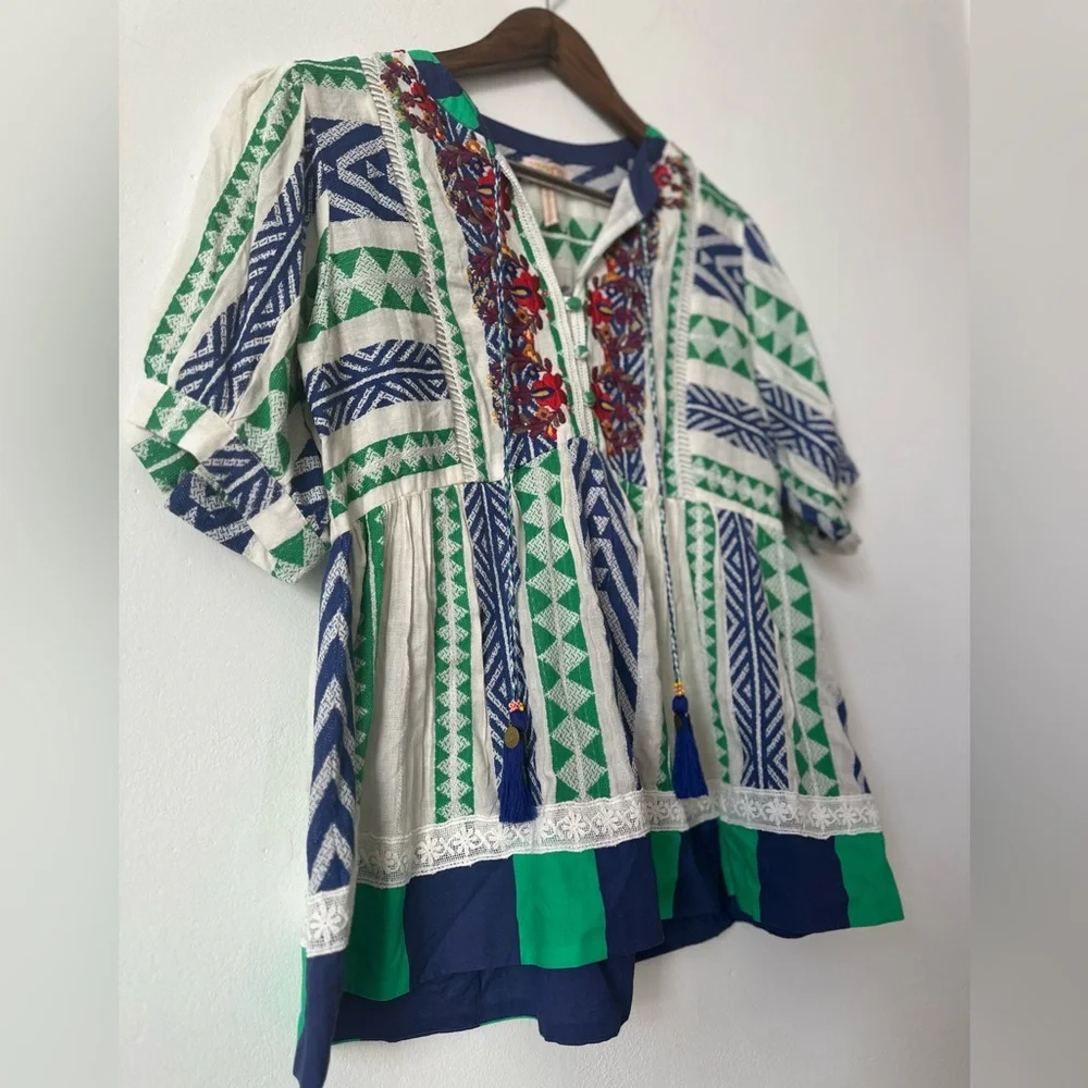 NWT Anthropologie–Verb by Pallavi Singhee Sylvia Babydoll Blouse - Picture 9 of 13